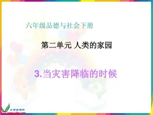 人教新课标品德与社会六年级下册《当灾害降临的时候》PPT课件[1]