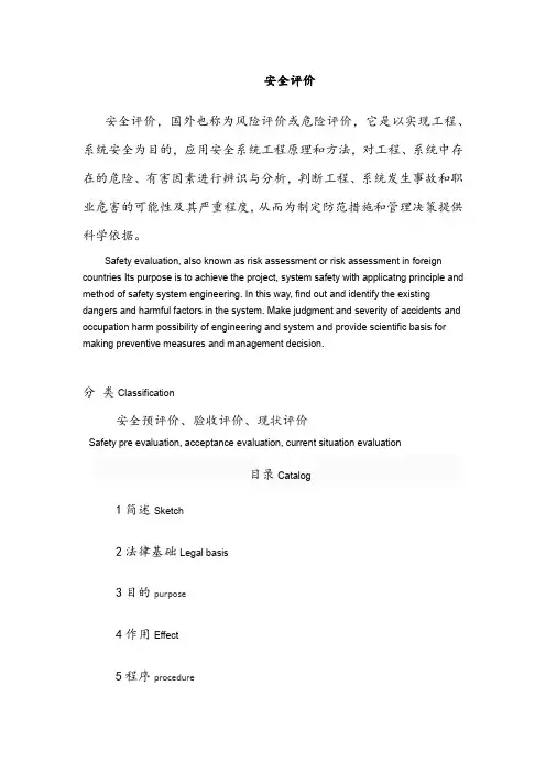 安全评价简介