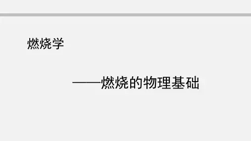 燃烧的物理基础 ppt课件