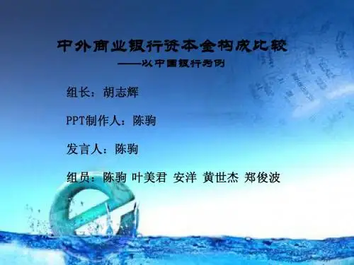 中外商业银行资本金构成比较