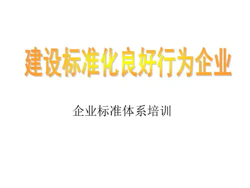 企业标准化体系讲稿(PPT模板)