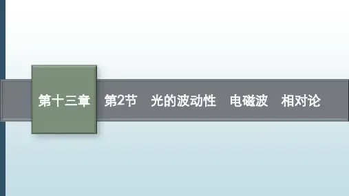 高考物理课程复习：光的波动性 电磁波 相对论