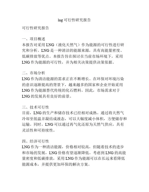 lng可行性研究报告
