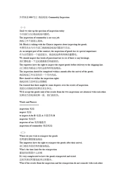 外贸英语900句之-商品检验-Commodity-Inspection