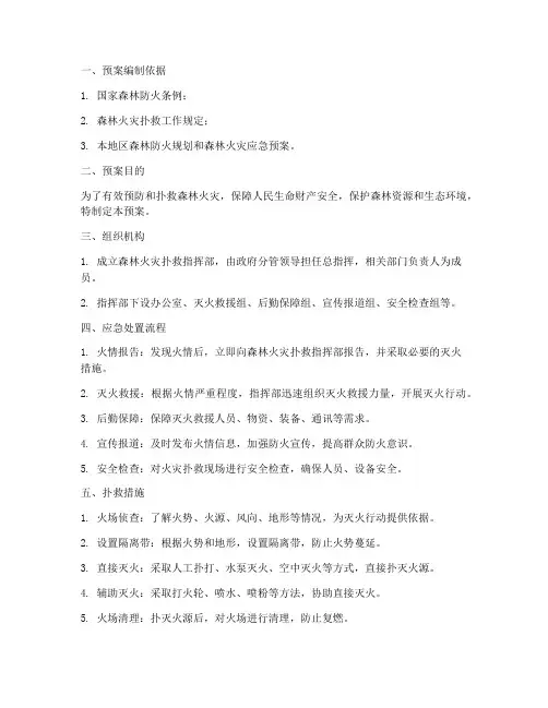 扑救森林火灾应急处置预案