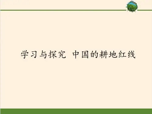 鲁教版五四制ppt七年级上册 地理PPT 学习与探究 中国的耕地红线优品课件