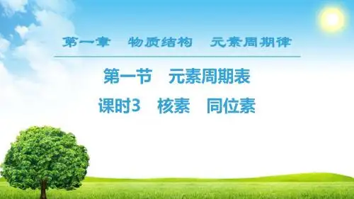 2019学年人教版高中化学必修二课件：第1章 第1节 课时3 核素 同位素