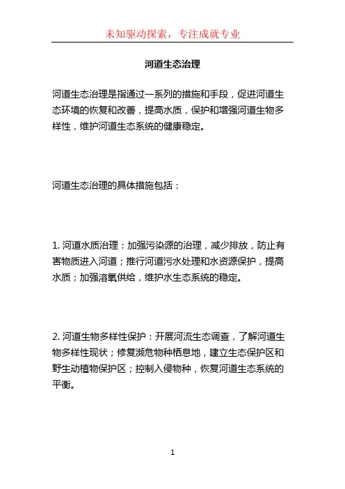 河道生态治理
