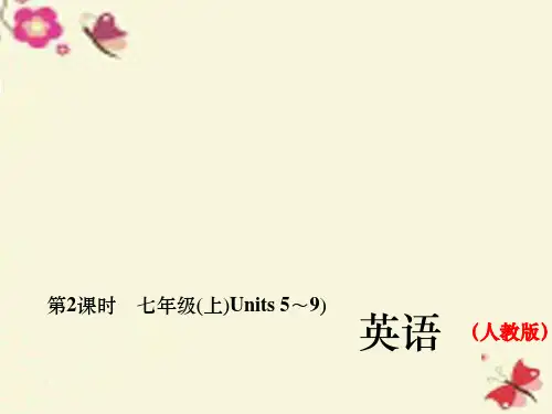 中考英语总复习 第一轮 教材复习(考点精讲精练)第2课时 七上 Units 5-9习题课件 人教新目