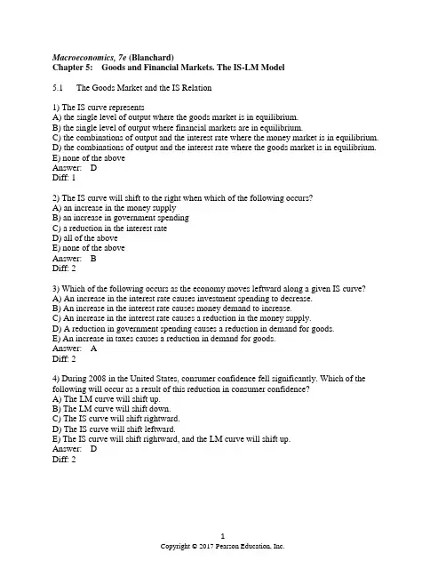布兰查德宏观经济学第七版第7版英文版chapter  (5)