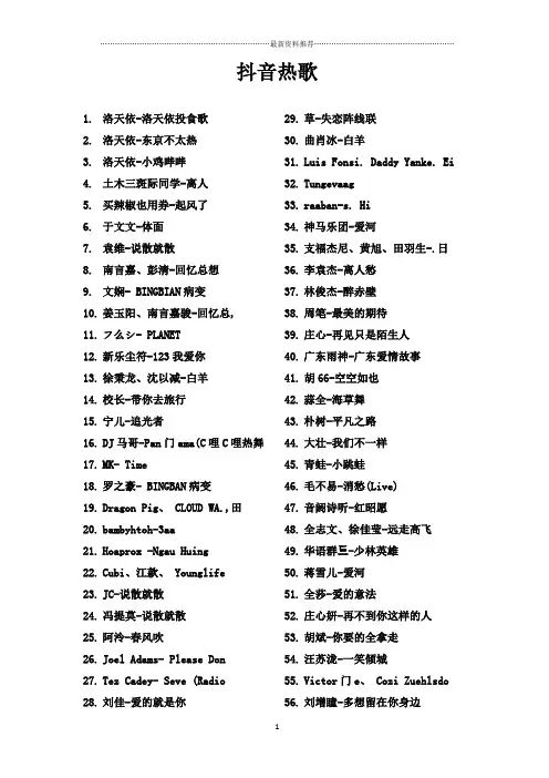抖音热歌精编版