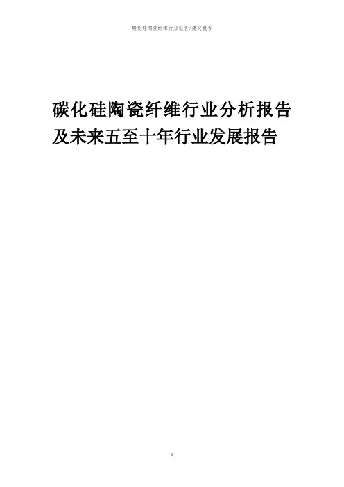2023年碳化硅陶瓷纤维行业分析报告及未来五至十年行业发展报告