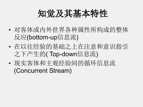 生理心理学三版课件第4章知觉