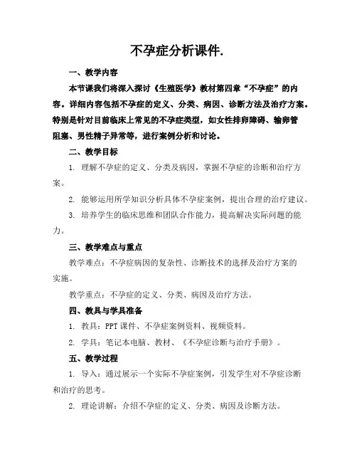 不孕症分析课件.