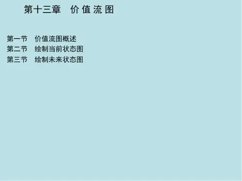 精益生产第十三章 价 值 流 图