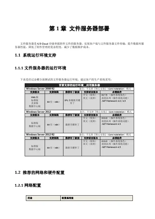 金蝶K3 Cloud V5.0文件服务器安装指南