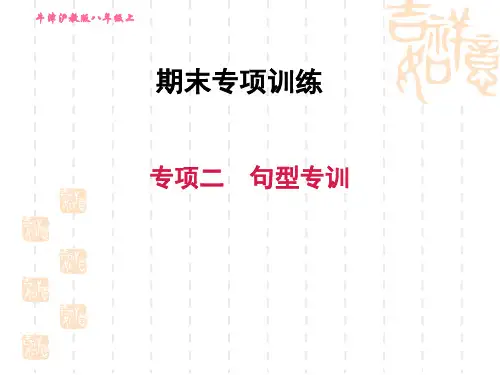沪教牛津版八年级下册英语 期末专项训练 专项二 句型专训