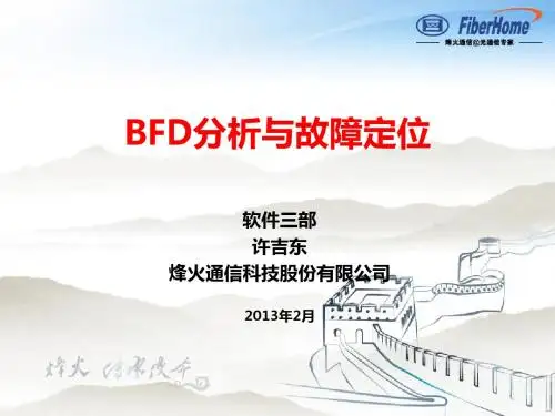 BFD分析与故障定位-许吉东综述