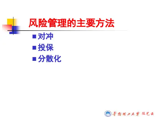 金融学09风险管理的主要方法