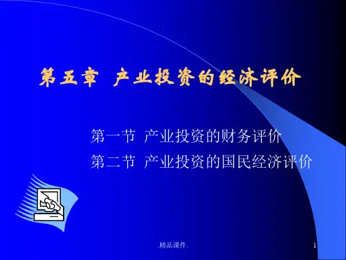 5产业投资的经济评价演示版.ppt