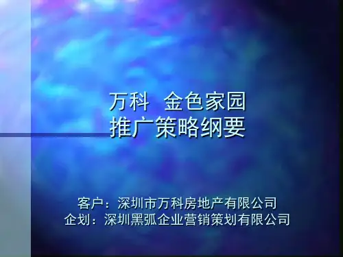 史上最强的市场资料万科金色家园推广策划案25页PPT