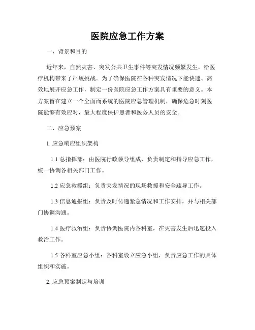 医院应急工作方案