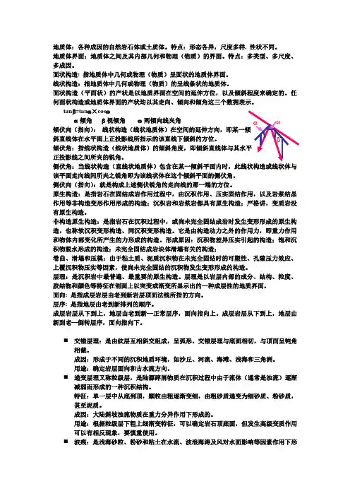 构造地质学B复习资料-中国地质大学(武汉)