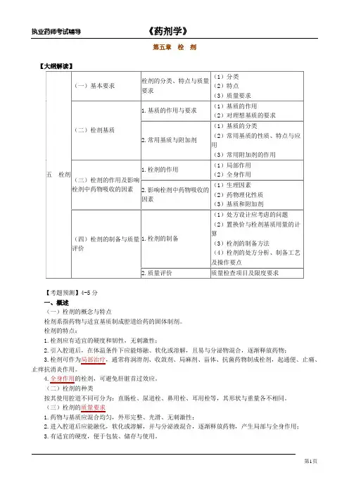 执业药师(药剂学)0501