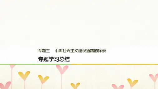 高中历史专题三中国社会主义建设道路的探索专题学习总结课件人民版必修2