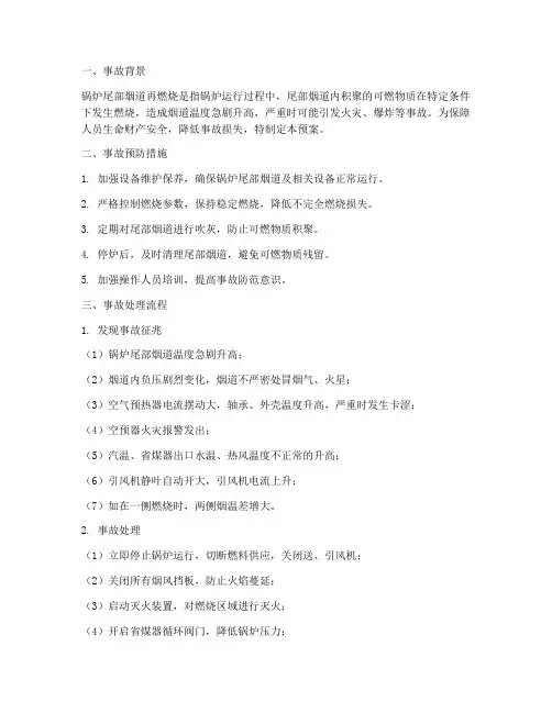锅炉尾部烟道再燃烧事故预案