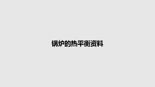 锅炉的热平衡资料PPT教案