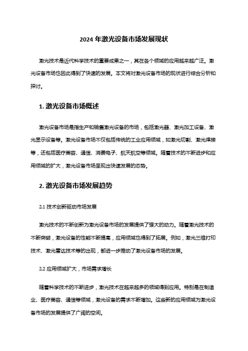 2024年激光设备市场发展现状