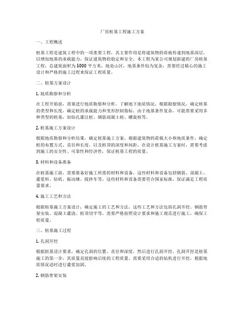厂房桩基工程施工方案