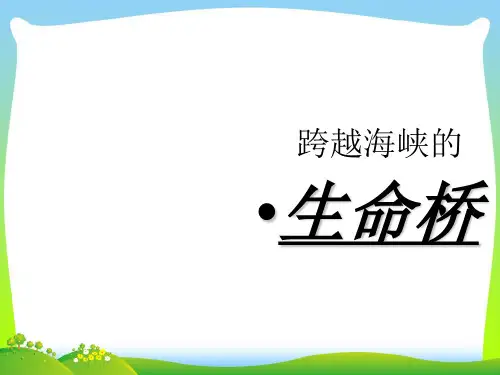 【新】人教版四年级语文上册第六组22跨越海峡的生命桥课件.ppt