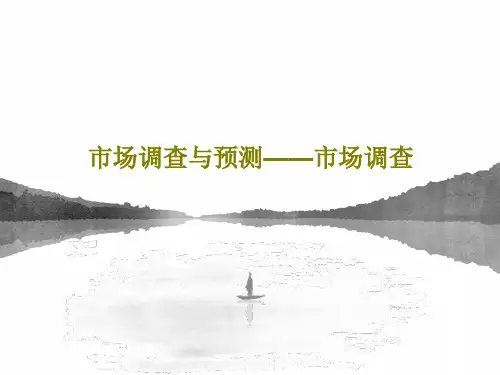 市场调查与预测——市场调查共72页PPT