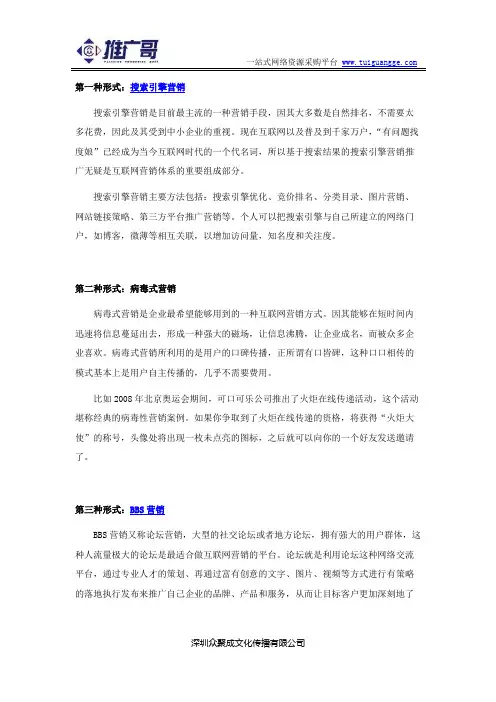 常用的网络营销方法有哪些