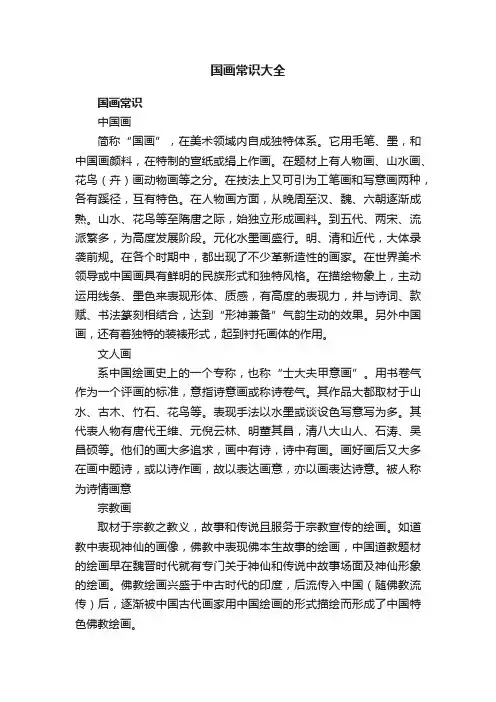 国画常识大全