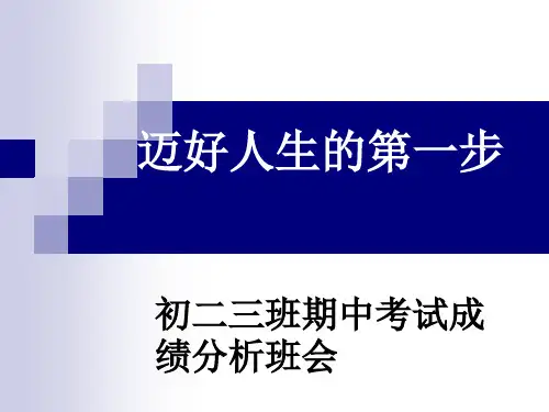 初二3班次月考成绩分析_班会课件