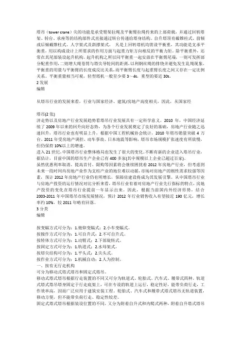 塔吊说明书