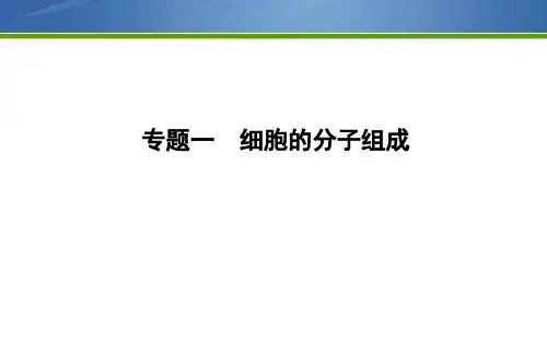 《导与练》高考生物二轮复习课件：第一部分 专题突破 专题一 细胞的分子组成 【KS5U 高考】