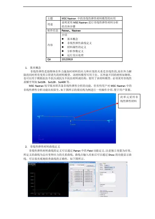 nastran非线性弹性分析