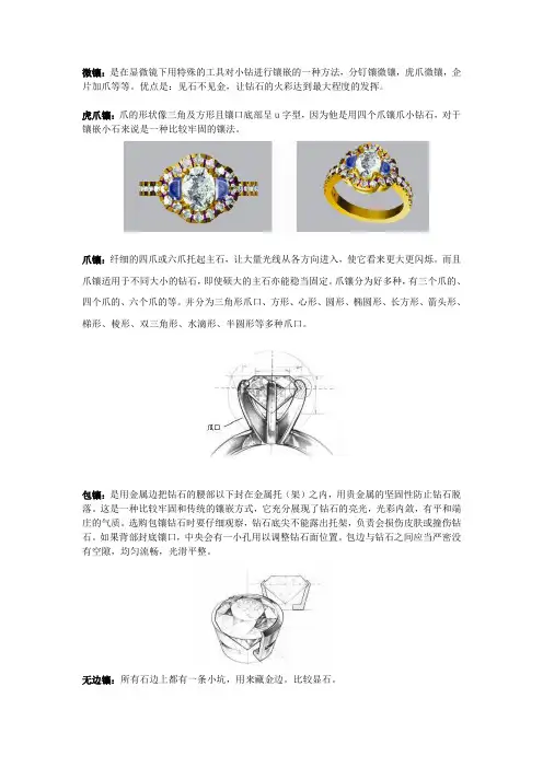 珠宝镶嵌工艺及配件款式附图