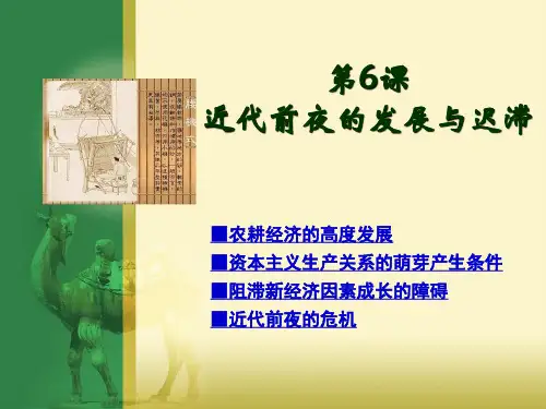 近代前夜的发展与迟滞(正式)