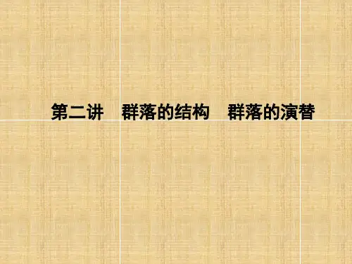 【优化指导】高中生物总复习 第3单元 第2讲群落的结构群落的演替 新人教版必修3名师课件