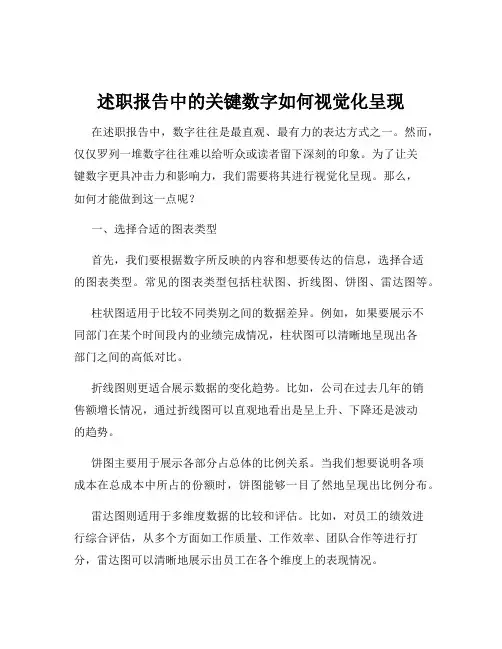 述职报告中的关键数字如何视觉化呈现