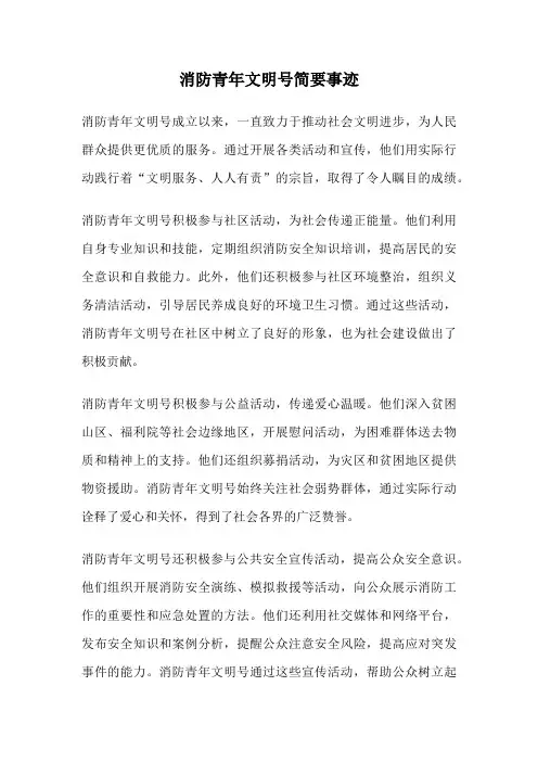 消防青年文明号简要事迹