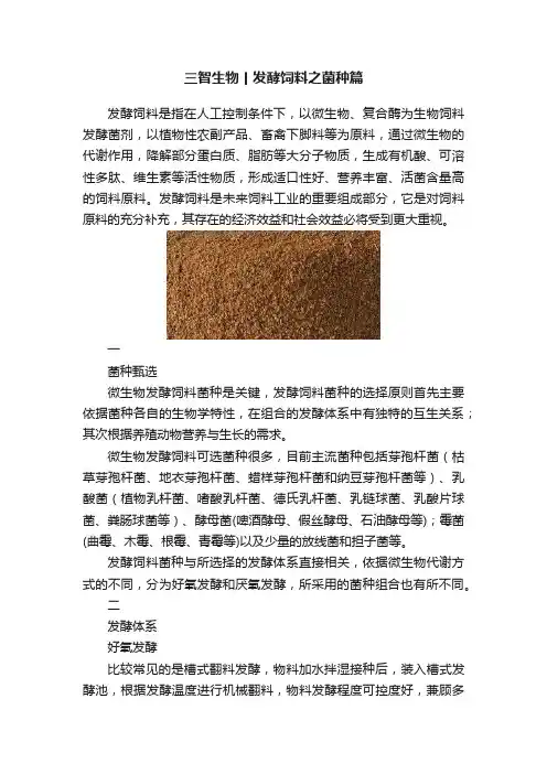 三智生物丨发酵饲料之菌种篇