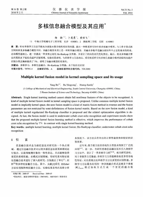 多核信息融合模型及其应用