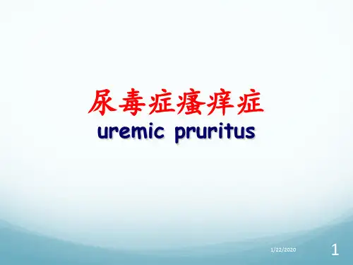 尿毒症患者皮肤瘙痒PPT参考课件