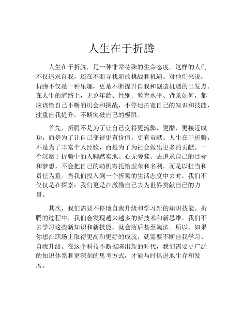 人生在于折腾